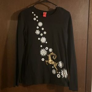 Festive Snowflake Reindeer Shirt